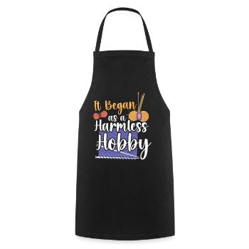 Knitting Knitter It Began As A - Cooking Apron - black - Front - AI Model Male 185 dark (185cm)