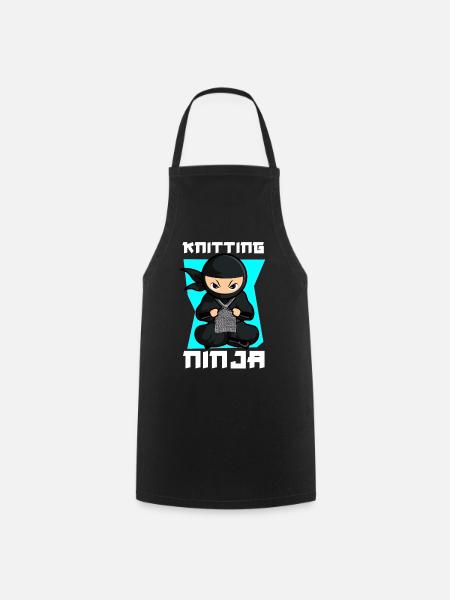 Knitting Knitter Ninja Knitting - Kochschürze - Schwarz