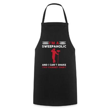 Funny chimney sweep costume - Cooking Apron - black - Front - AI Model Male 185 dark (185cm)