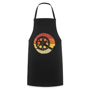 Sunset Film Reel Hand - Kochschürze - Schwarz - Vorne - AI Model Male 185 dark (185cm)