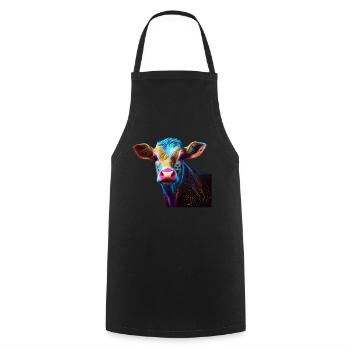 cows farmer farmer cow lover funny cow - Cooking Apron - black - Front - AI Model Male 185 dark (185cm)