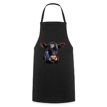 cows farmer farmer cow lover funny cow - Cooking Apron - black - Front - AI Model Male 185 dark (185cm)