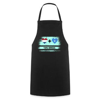 Somalia and the Netherlands 100% Genius flag - Cooking Apron - black - Front - AI Model Male 185 dark (185cm)
