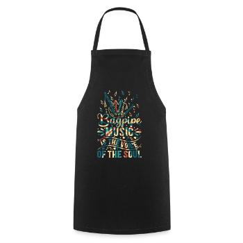 Bagpipe Music Is The Voice Of The Soul - Bagpipe P - Cooking Apron - black - Front - AI Model Male 185 dark (185cm)