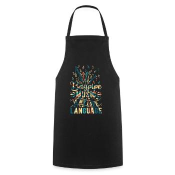 Bagpiper - Bagpipe Music Is My Love Language - Cooking Apron - black - Front - AI Model Male 185 dark (185cm)