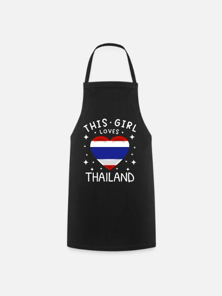 Thailand Fahne Thailändische Flagge Used Look - Kochschürze - Schwarz