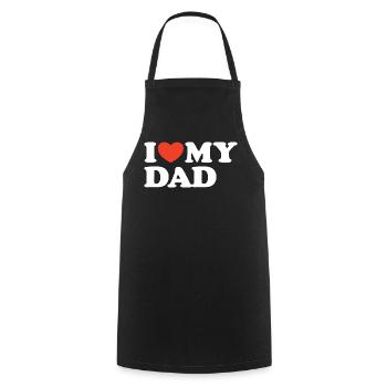 I love my Dad Herz Shirt - Kochschürze - Schwarz - Vorne - AI Model Male 185 dark (185cm)