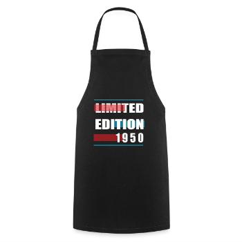 Édition limitée 1950 - Tablier de cuisine - noir - Devant - AI Model Male 185 dark (185cm)
