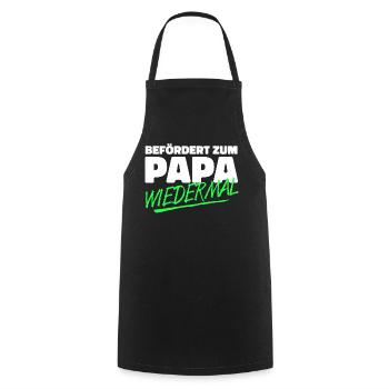 Papa Cooler Spruch Familie Eltern Schwanger Baby - Kochschürze - Schwarz - Vorne - AI Model Male 185 dark (185cm)