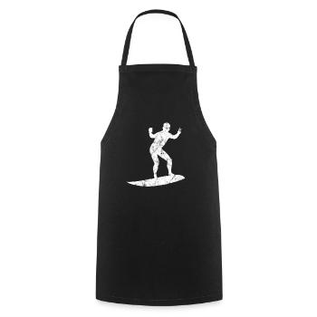 Silhouette de surfeur - Tablier de cuisine - noir - Devant - AI Model Male 185 dark (185cm)