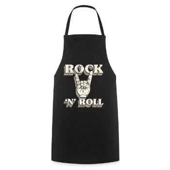 Rock 'n' Roll Music, Dancing, Concert, Festival - Cooking Apron - black - Front - AI Model Male 185 dark (185cm)