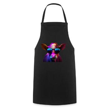 cows farmer farmer cow lover funny cow - Cooking Apron - black - Front - AI Model Male 185 dark (185cm)