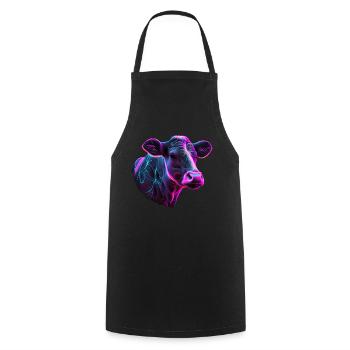 cows farmer farmer cow lover funny cow - Cooking Apron - black - Front - AI Model Male 185 dark (185cm)