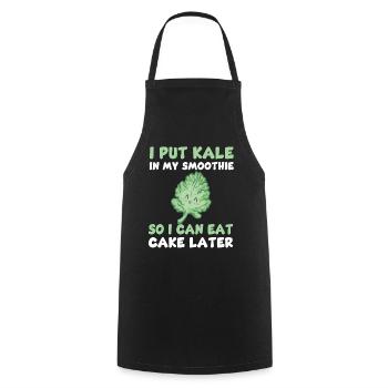 Funny kale saying - Cooking Apron - black - Front - AI Model Male 185 dark (185cm)