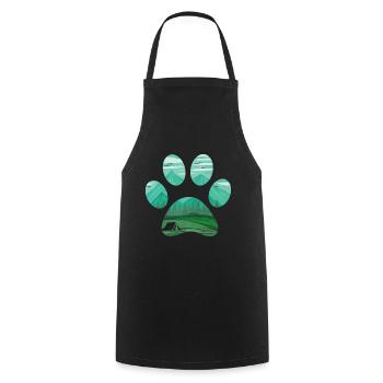 Tente de camping dans une patte de chien sur le camping - Tablier de cuisine - noir - Devant - AI Model Male 185 dark (185cm)