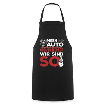 Mein Auto und ich , wir sind SO - PS Liebhaber - Kochschürze - Schwarz - Vorne - AI Model Male 185 dark (185cm)