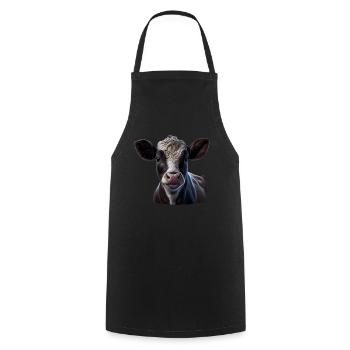 cows farmer farmer cow lover funny cow - Cooking Apron - black - Front - AI Model Male 185 dark (185cm)
