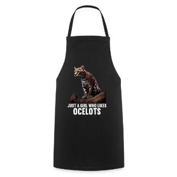 just a boy girl who loves Ocelots Ocelot ocelot ocelot - Cooking Apron - black - Front - AI Model Male 185 dark (185cm)