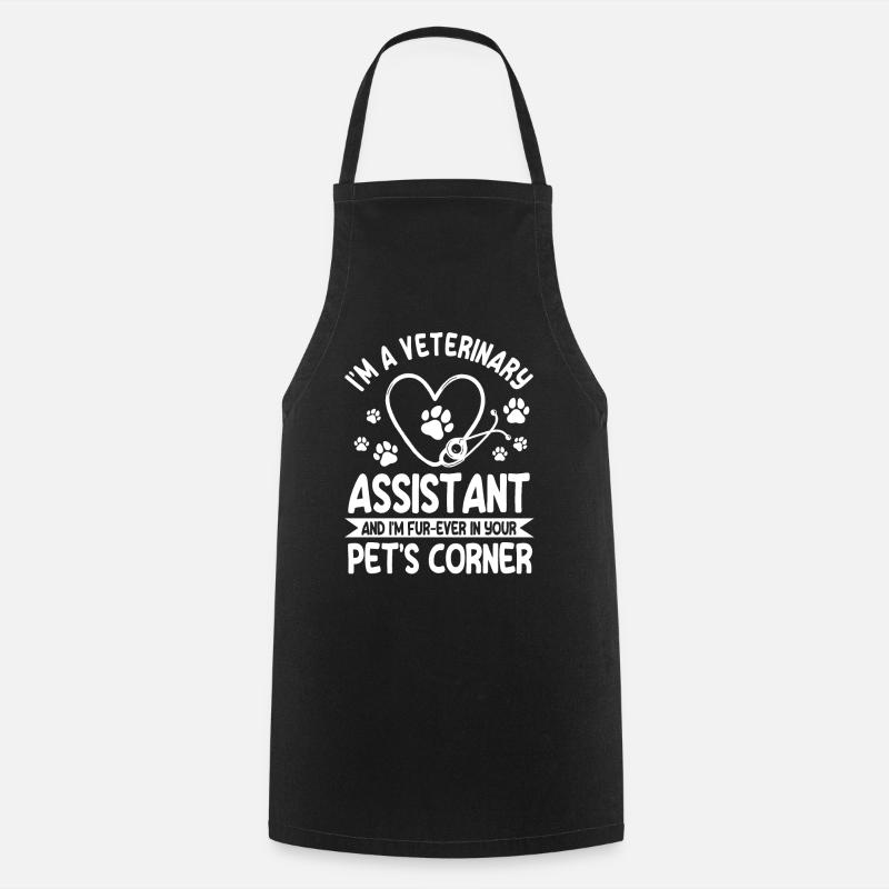 Assistant vétérinaire - Tablier de cuisine - noir