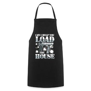 Can I Help You Load The House - Kochschürze - Schwarz - Vorne - AI Model Male 185 dark (185cm)