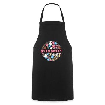 Ice Cream Stay Sweet Frozen Fruit Ice Cream Lover - Cooking Apron - black - Front - AI Model Male 185 dark (185cm)