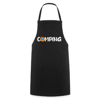 Camping Blume Comic Caravan Van Life Wohnmobil Fan - Kochschürze - Schwarz - Vorne - AI Model Male 185 dark (185cm)