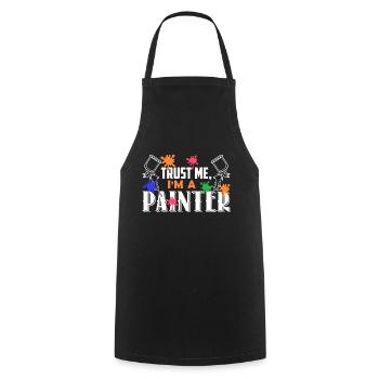 Painter Trust Me I'm A Painter - Cooking Apron - black - Front - AI Model Male 185 dark (185cm)