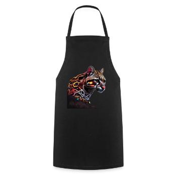 just a boy girl who loves Ocelots Ocelot ocelot ocelot - Cooking Apron - black - Front - AI Model Male 185 dark (185cm)
