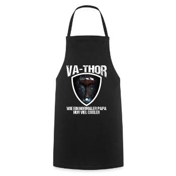 Papa Vathor Va Thor Vatertag Vatertagsgeschenk - Kochschürze - Schwarz - Vorne - AI Model Male 185 dark (185cm)