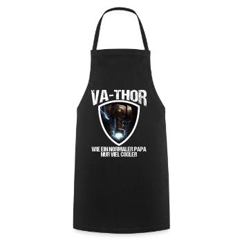 Papa Vathor Va Thor Vatertag Vatertagsgeschenk - Kochschürze - Schwarz - Vorne - AI Model Male 185 dark (185cm)