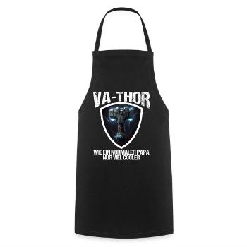 Papa Vathor Va Thor Vatertag Vatertagsgeschenk - Kochschürze - Schwarz - Vorne - AI Model Male 185 dark (185cm)