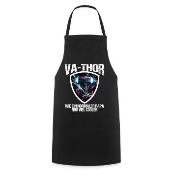 Papa Vathor Va Thor Vatertag Vatertagsgeschenk - Kochschürze - Schwarz - Vorne - AI Model Male 185 dark (185cm)