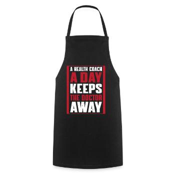 Motivating health coach saying - Cooking Apron - black - Front - AI Model Male 185 dark (185cm)