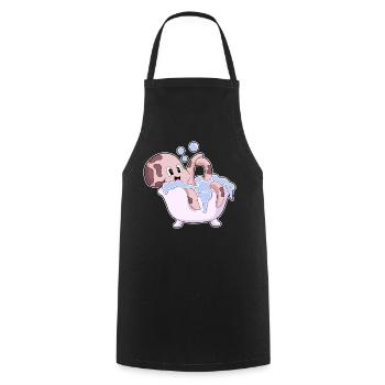 Octopus Bath Bathtub - Cooking Apron - black - Front - AI Model Male 185 dark (185cm)