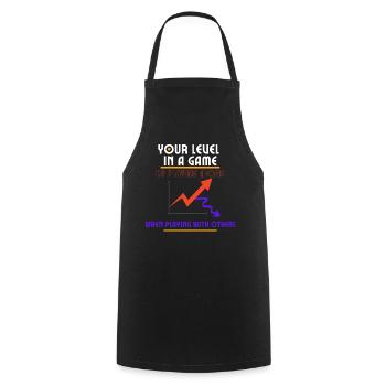 Montez de niveau en solo, jouez avec d’autres - Tablier de cuisine - noir - Devant - AI Model Male 185 dark (185cm)