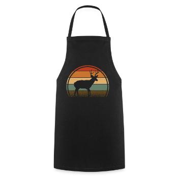 Cerf - Tablier de cuisine - noir - Devant - AI Model Male 185 dark (185cm)