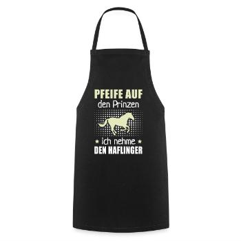 Pfeife Prinzen Nehme Haflinger Pferderasse Reithof - Kochschürze - Schwarz - Vorne - AI Model Male 185 dark (185cm)