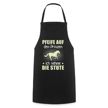 Pfeife Prinzen Nehme Stute Pferdezüchter Reithof - Kochschürze - Schwarz - Vorne - AI Model Male 185 dark (185cm)