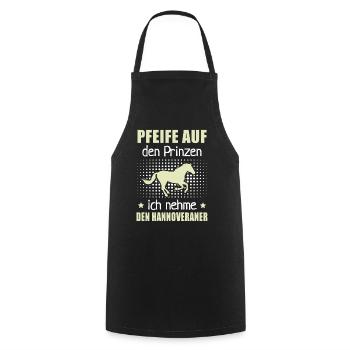 Pfeife Prinzen Nehme Hannoveraner Reiterhof - Kochschürze - Schwarz - Vorne - AI Model Male 185 dark (185cm)