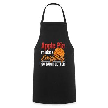 Apple Pie Makes Everything So Pastries Apple Tree - Cooking Apron - black - Front - AI Model Male 185 dark (185cm)