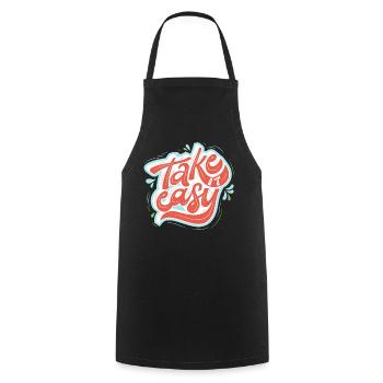 Calme-toi - Tablier de cuisine - noir - Devant - AI Model Male 185 dark (185cm)