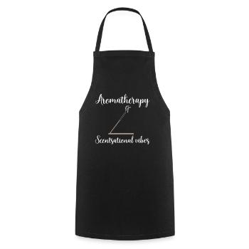 Aromatherapie Sentsational Vibes Wortspiel - Kochschürze - Schwarz - Vorne - AI Model Male 185 dark (185cm)