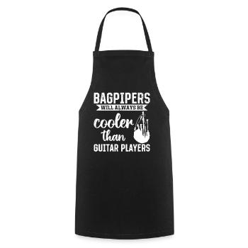 Les joueurs de cornemuse seront toujours plus cool que les guitaristes - Tablier de cuisine - noir - Devant - AI Model Male 185 dark (185cm)