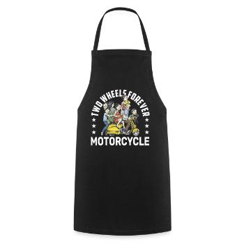 Scooter Crew Parade Biker Motorcyclist Scooter - Cooking Apron - black - Front - AI Model Male 185 dark (185cm)