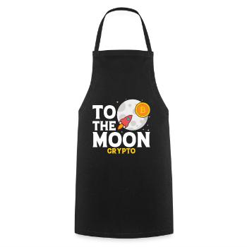 Vers la Lune - Crypto - Tablier de cuisine - noir - Devant - AI Model Male 185 dark (185cm)