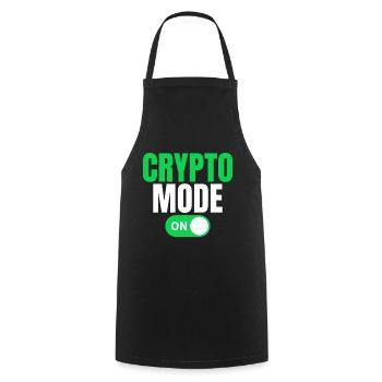 Krypto Modus Ein - Kochschürze - Schwarz - Vorne - AI Model Male 185 dark (185cm)