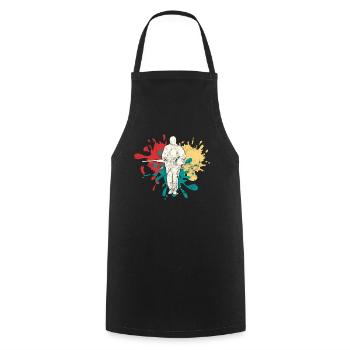 Silhouette de chasseur de chasse - Tablier de cuisine - noir - Devant - AI Model Male 185 dark (185cm)