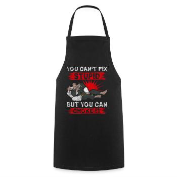 You Cant Fix Stupid But You Can Choke It Jiu Jitsu - Cooking Apron - black - Front - AI Model Male 185 dark (185cm)