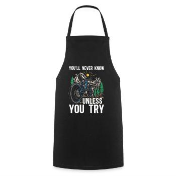 Bicycle You'll Never Know Unless Bicycling Cyclist - Cooking Apron - black - Front - AI Model Male 185 dark (185cm)