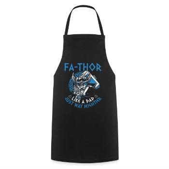 Herren Vathor - Vatertag Vatertagsgeschenk Viking - Kochschürze - Schwarz - Vorne - AI Model Male 185 dark (185cm)
